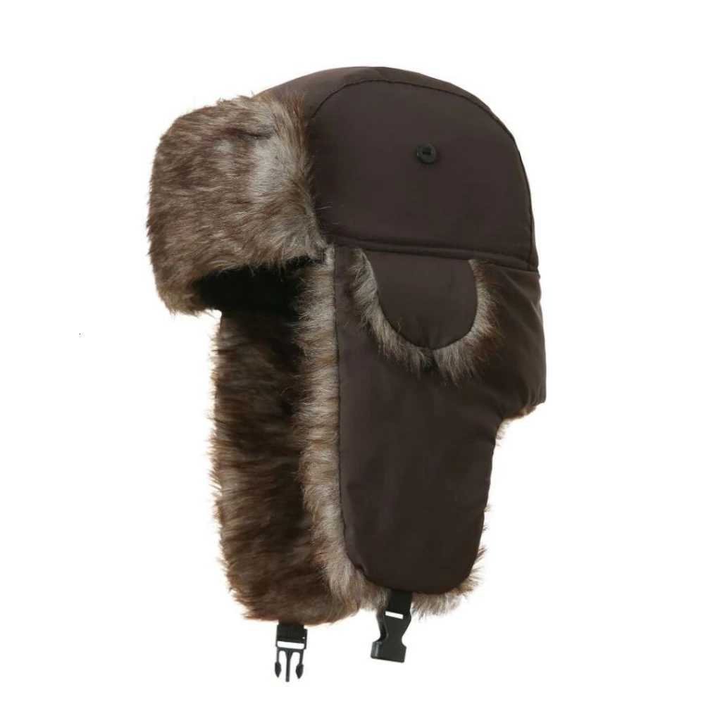 Trapper Hats Connectyle Trapper Hat Warm Faux Fur Winter Hat with Ear Flaps Windproof Waterproof Snow Ski Hats for Men Women Cold WeatherT261017