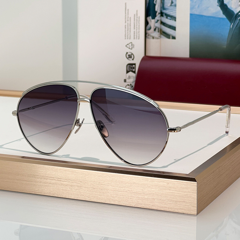 Luxury sunglasses for women designer sunglasses women oversized metal pilot glasses fashion mens sunglasses summer driving UV glasses G1654S
