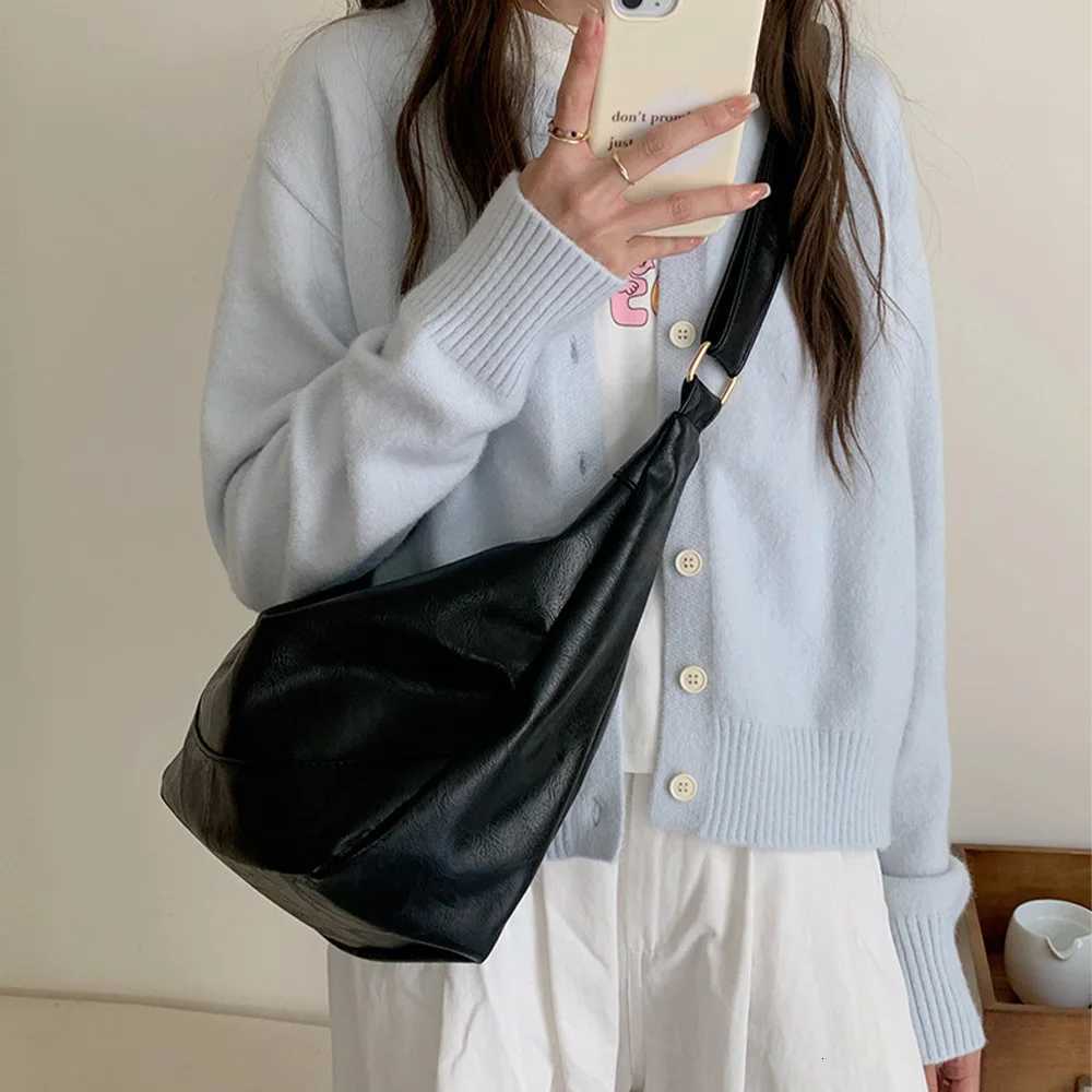 Designer Wen's Crossbody Bag Totes Melad Korean Fi Handbag PU Leather Simple Large Capacity Shoder Bag for Daily Cmuting J261016
