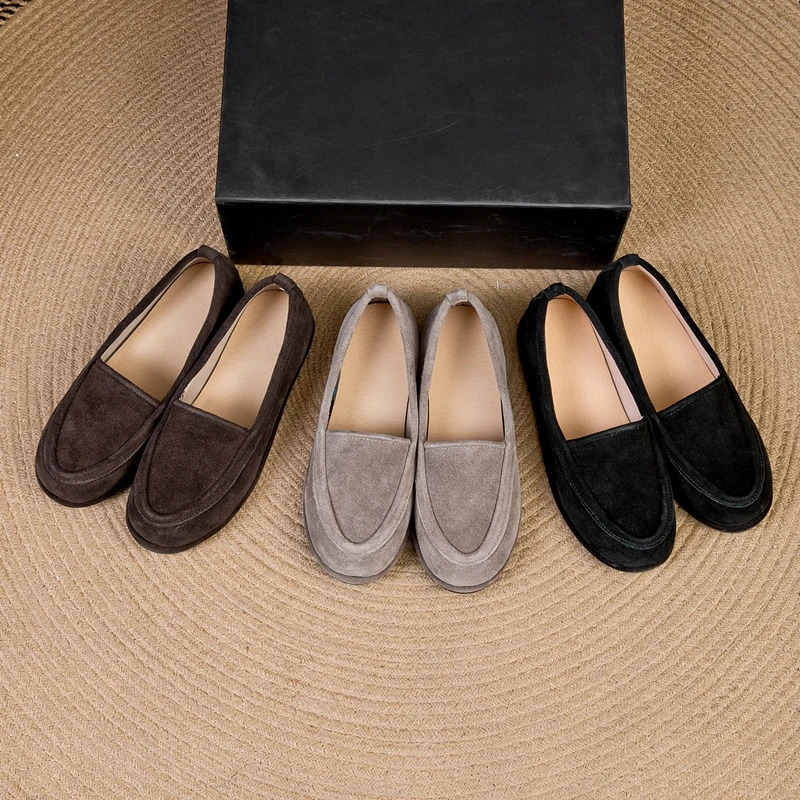 Winter Shoes Women's 2026 Wool Women's Loafers Low Heel Fashion Casual One-Foot Slip-on Warm Ladies Shoes 261017