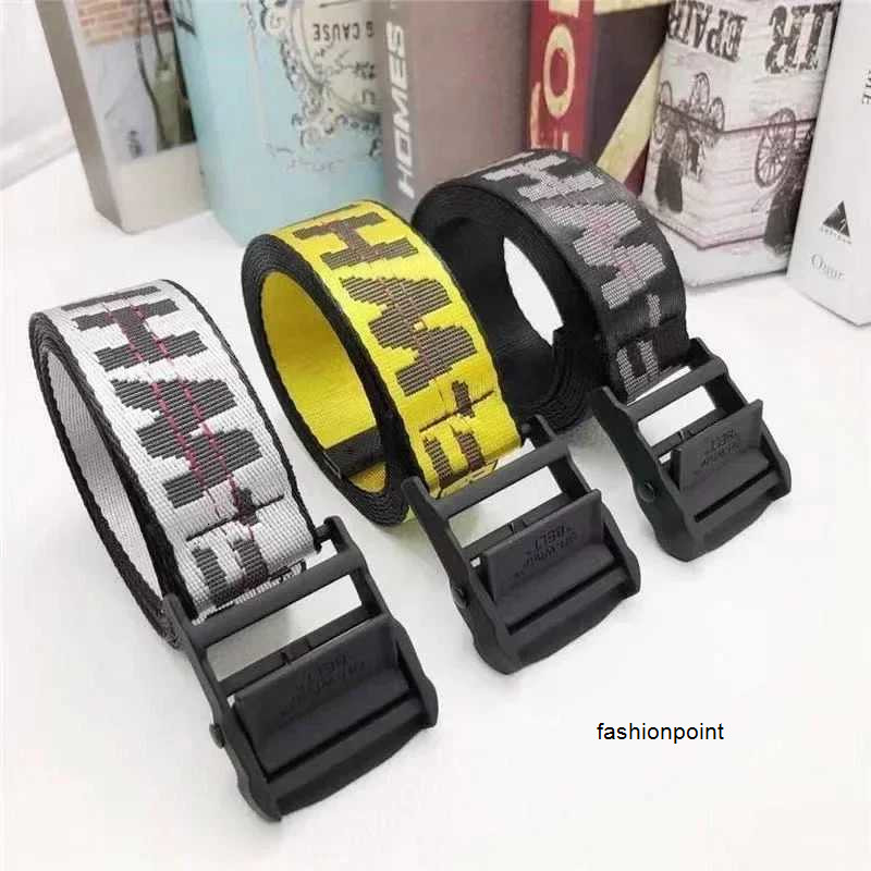 Belts Belts 3 Color High Quality Student Youth Off Designer Canvas Waist Str Belt for Jeans Luxury Cummeunds AA