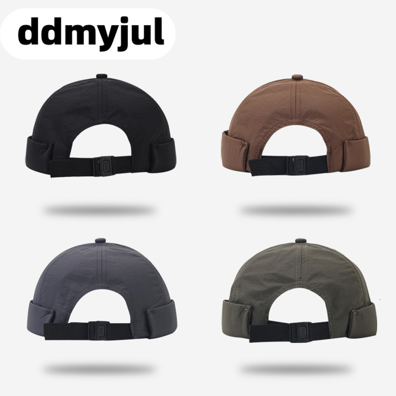 Quick Dry Breathable Docker Cap Thin Brimless Sailor Hat for Men Women Summer Vintage Casual Skull Beanie Headwear