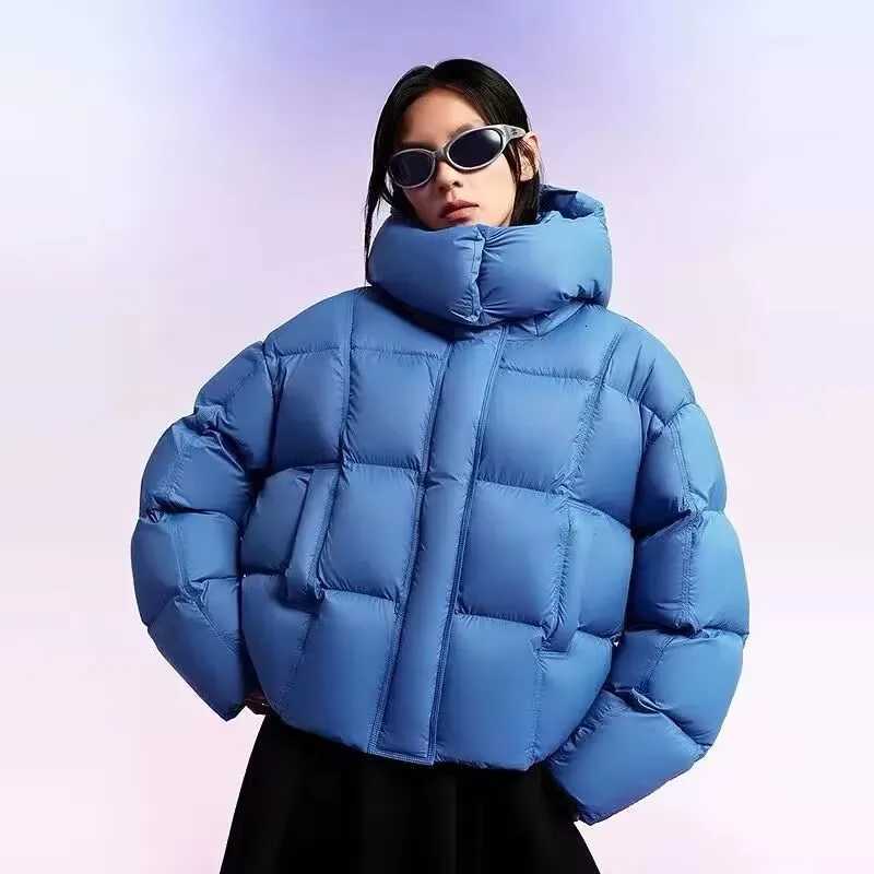 Women's Down Parkas Women Short Puffer Down Jacket 2026 Autumn Winter Korean Loose White Duck Down Warm Casual OuterwearT261017