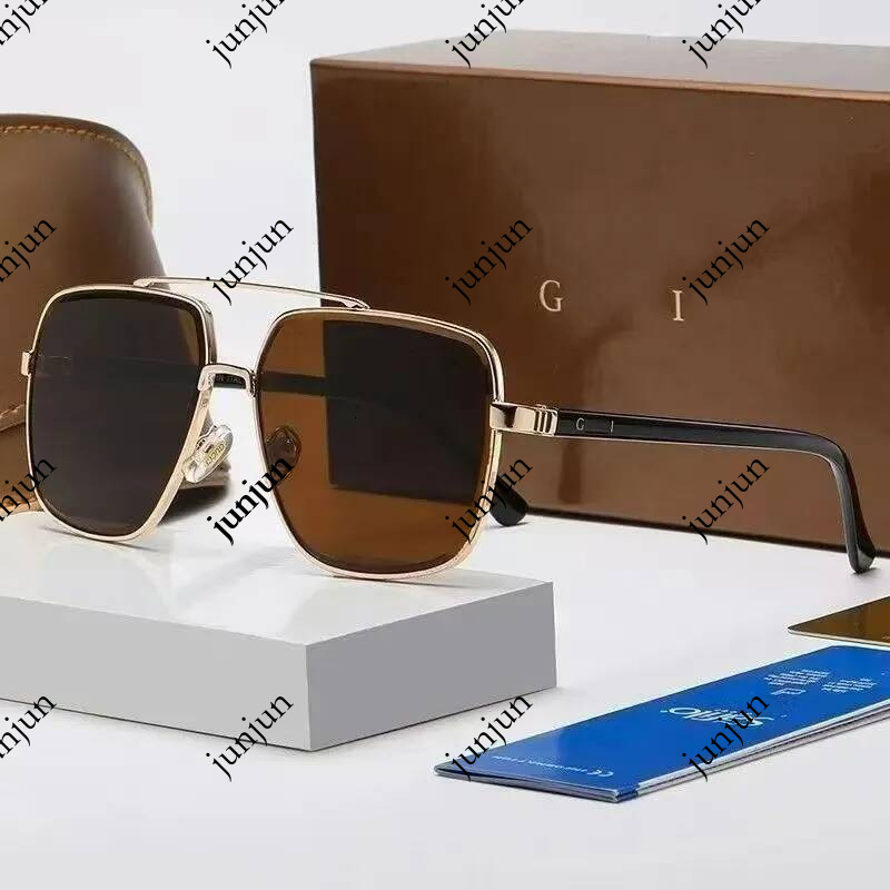 men designer sunglasses women classic pilot square frame glasses UV400 Protection Outdoor Driving Goggle Beach Adumbral With Original Box