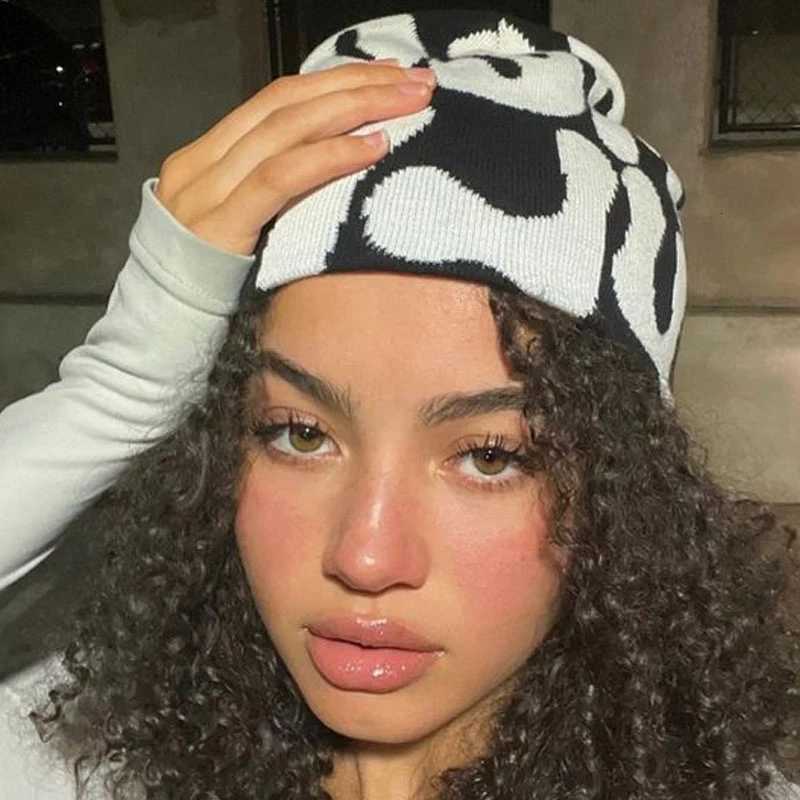 Beanie/Skull Caps Knitting Cap Men Women Paragraph Quality Beanie Cap Y2k Warm Fashion Hundred Take Ins New Net Red Design Sense Niche Cold CapT2610