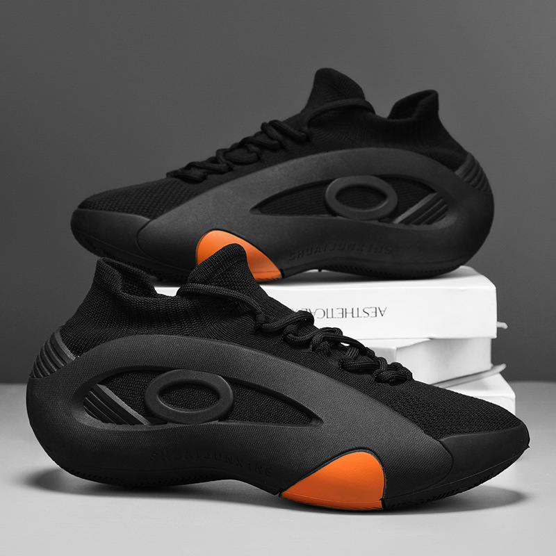 2026 New Summer High-End Men's Shoes Trendy Versatile Mesh Breathable Thick-Soled Youth Running Sports Casual Shoes
