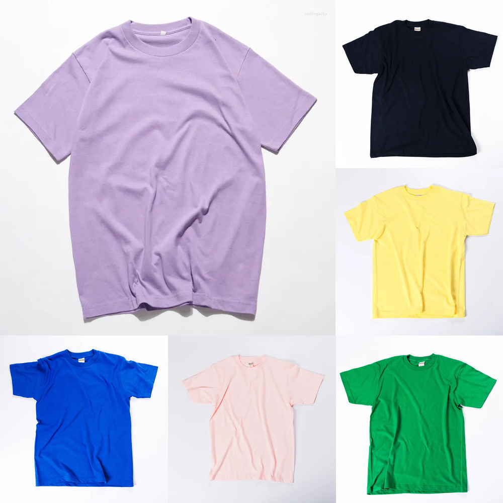 CNLONGBIDA Men's T Shirts Heavy Weight Cotton T shirt Short sleeved For Men And Women Pure White Men's Blank Shirt Wholesale
