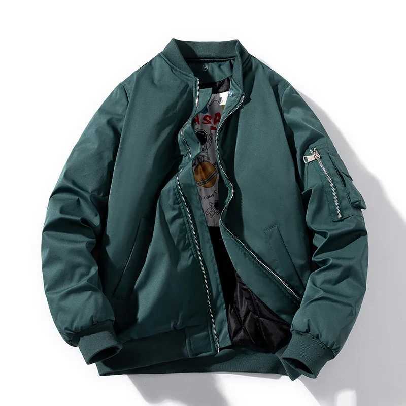 Men Women Bomber Jacket Fashion Autumn Winter Pilot Jacket Solid Vintage Baseball Coat Hooded Couple Windbreaker Pocket Pink S261017TFSR