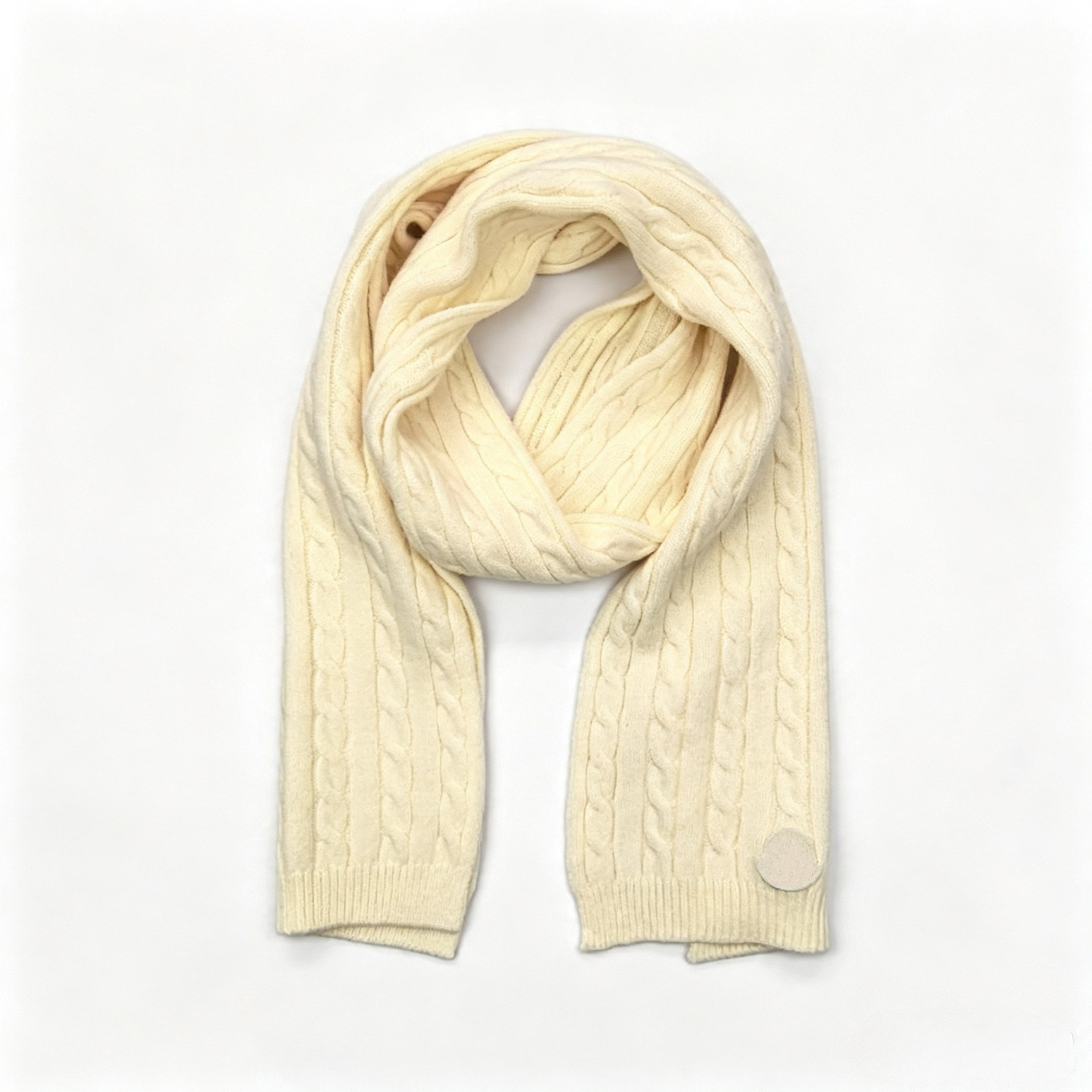 Wool Cable Knit Scarf for Women Men Winter Solid Color Warm Soft Knitted Neck Scarf Casual Daily Wear Shawl Wrap Designer Scarf Keep Warm