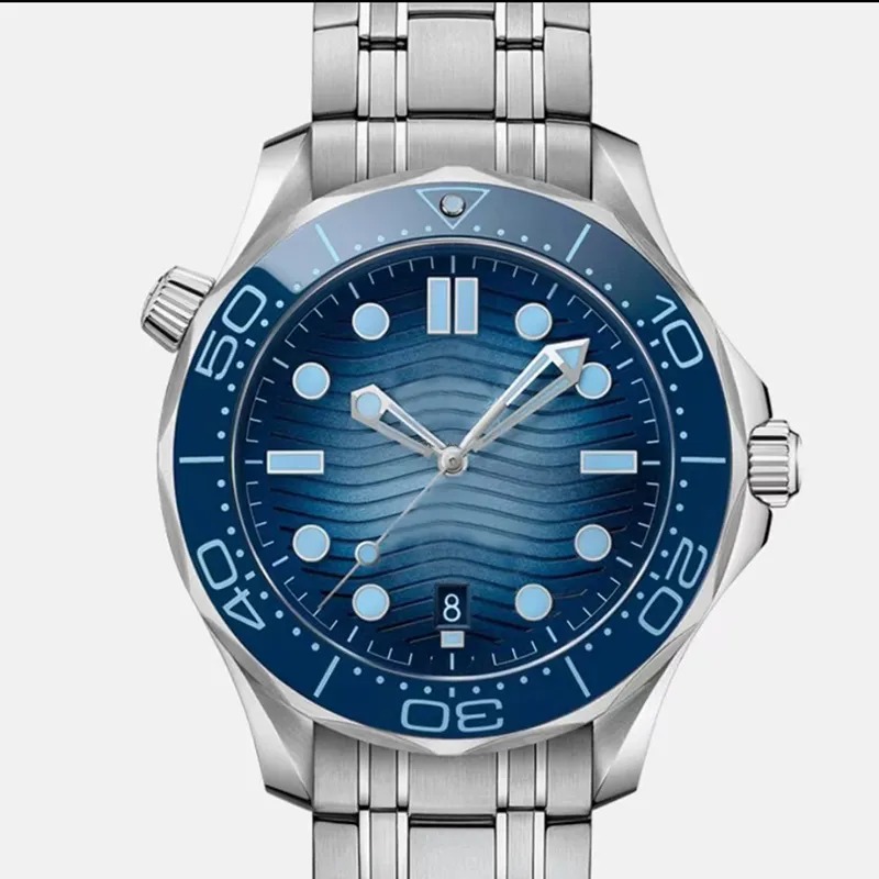 u1 Top AAA Ceramic Bezel Summer-Blue Rologio Blue Mens Sea Master Watches Automatic Mechanical Movement Watch Wristwatches Rologio Automatic Luxury