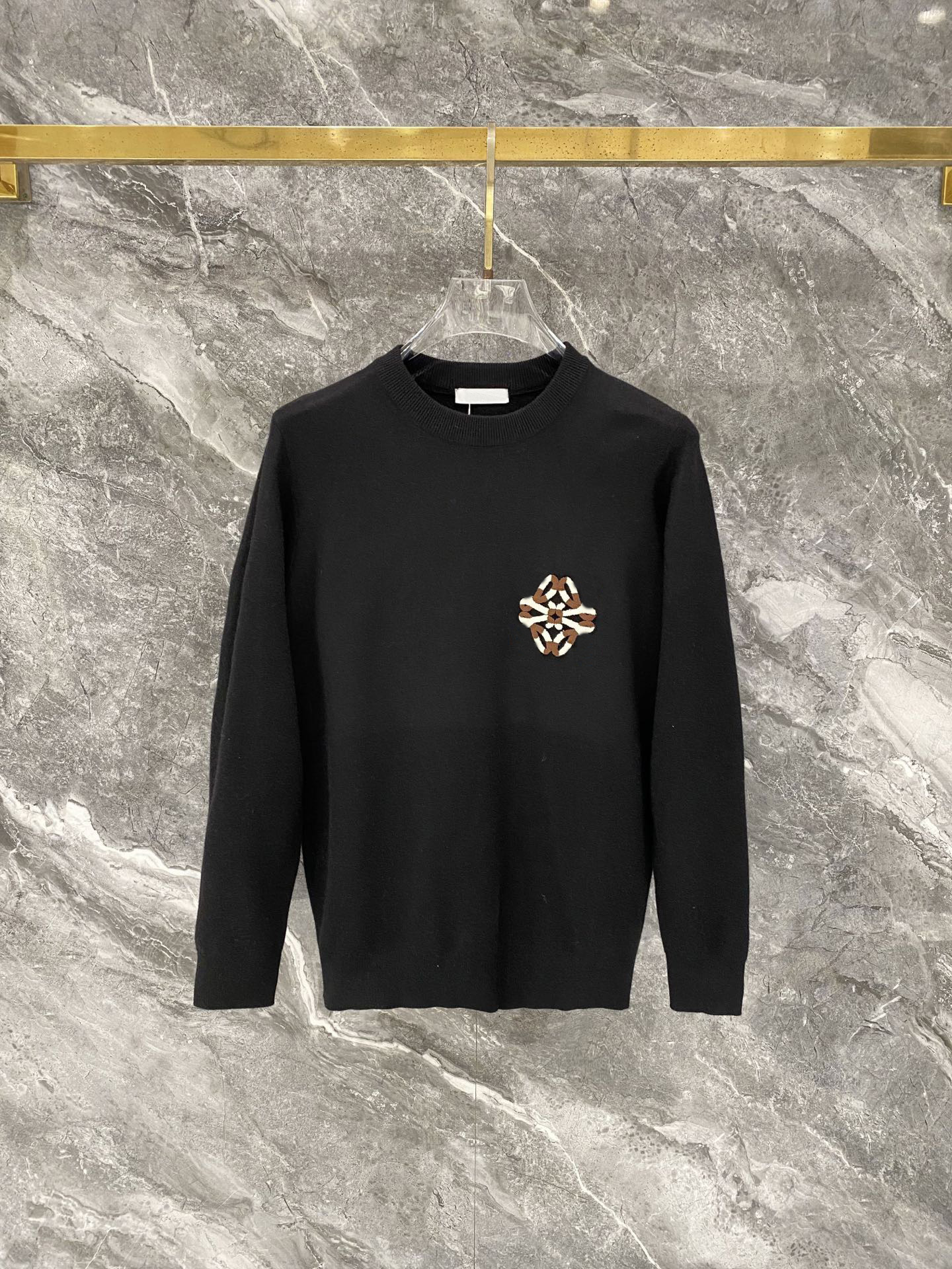 Mens Designer Knit Cardigan Sweater with Round Neck Premium Autumn/Winter Top 088