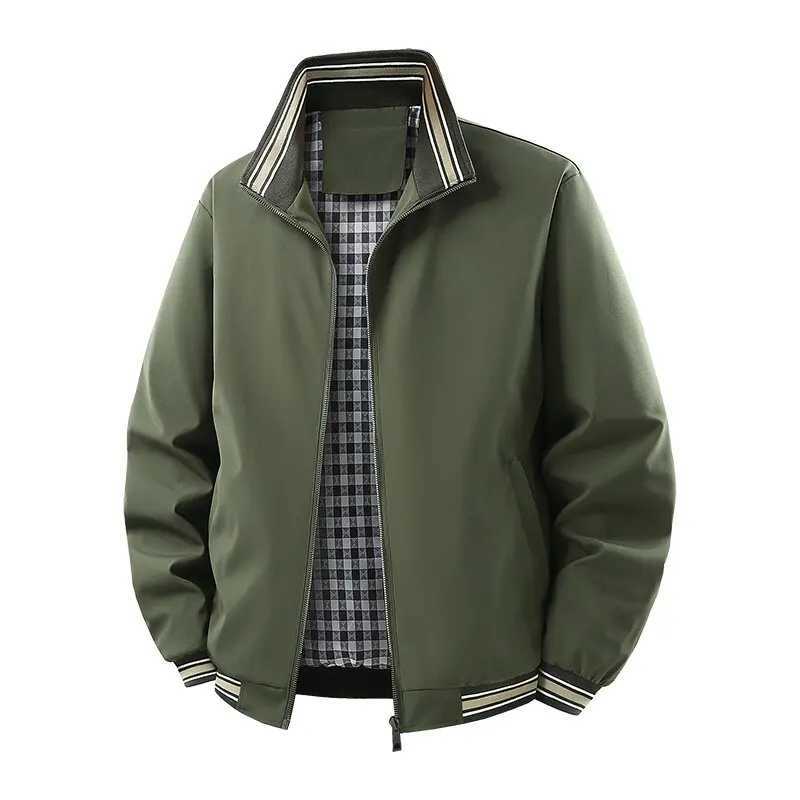 Spring and Autumn New Solid Color American Style Sport Breathable Baseball Jacket Men's Casual Loose Outerwear S2610177FGE