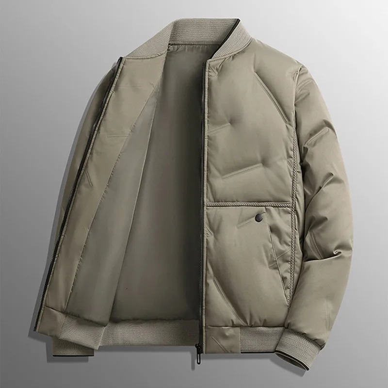 Men's Warm Cotton Jackets AutumnWinter Fashion Trend Coat Solid Color High Quality Thick Baseball Jacket M-8XL 261015