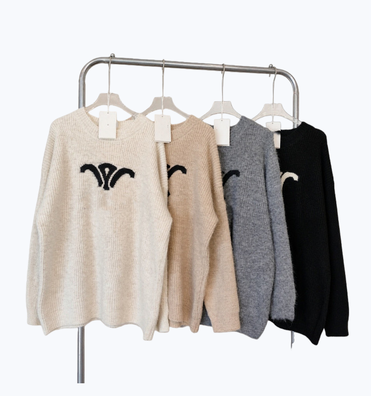 Designer Womens Pullover Luxury Women Sweater Pullover Classic Letter Embroidered Sweaters men and women Woolen Sweaters Casual Loose Knit Coat