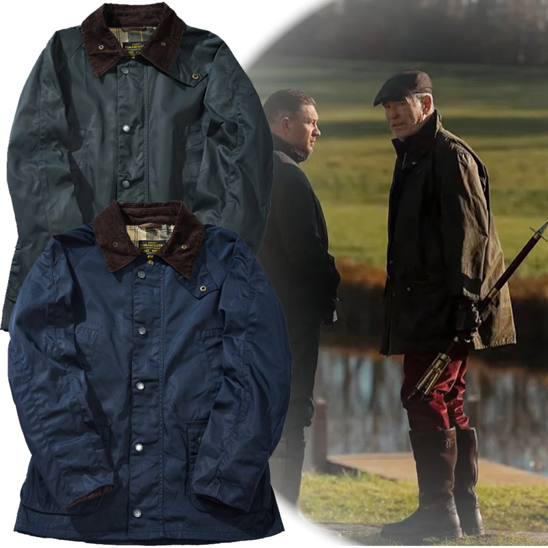 New Men's Trench Coats Vintage Hunting Wear Oil Wax Jacket Men's Spring Autumn Windbreaker Working Jacket Bbra Duplicate