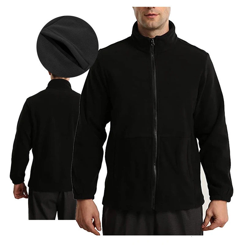 Soft Polar Fleece Jacket with Pockets Lightweight Outdoor Recreation Full Zip Coat 261016