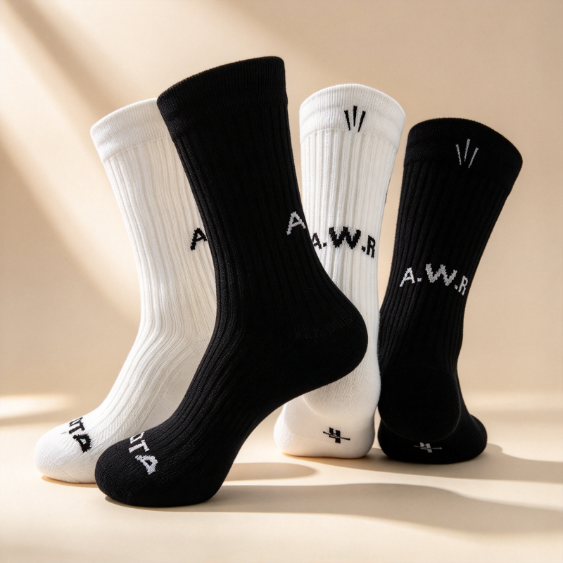 3Pcs Men Women Designer Classic Letter Print Crew Socks Jacquard Athletic Soft Breathable Moisture Wicking Ameirican Streetwear Hip Hop Casual Sport