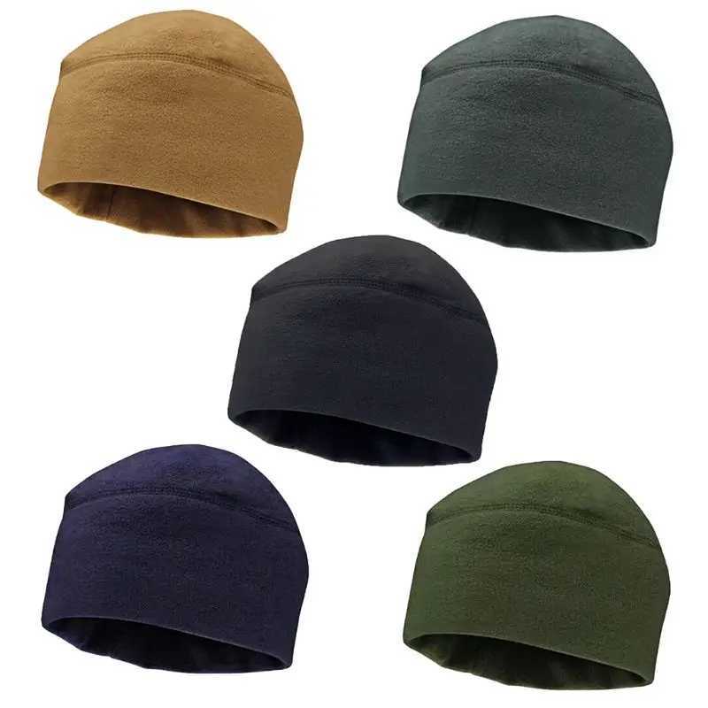Beanie/Skull Caps Men Beanie Marines Cycling Cap Hiking Winter Solid Color Soft Warm Hat Polar Fleece Thickened Military Army Windproof OutdoorT2610