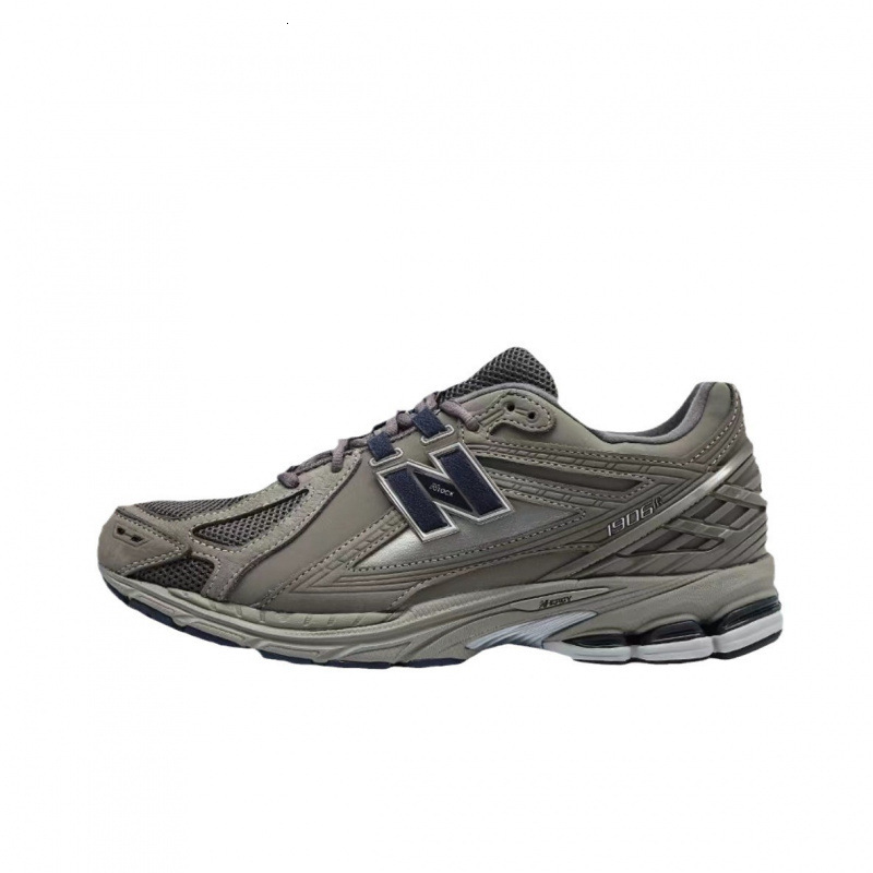 Premium Designer Retro Liquid Silver Mesh Low-top 1906 Dad Sneakers Height Increasing Breathable Unisex Casual Sports Footwear