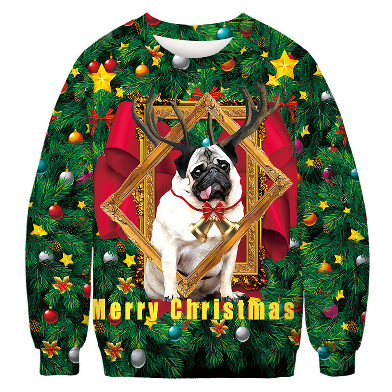 2026 Men's Sweatshirt, Trendy Fashion Top, Round-Neck Sweatshirt With 3D Printed Christmas Patterns, Suitable For Couples Free Shipping