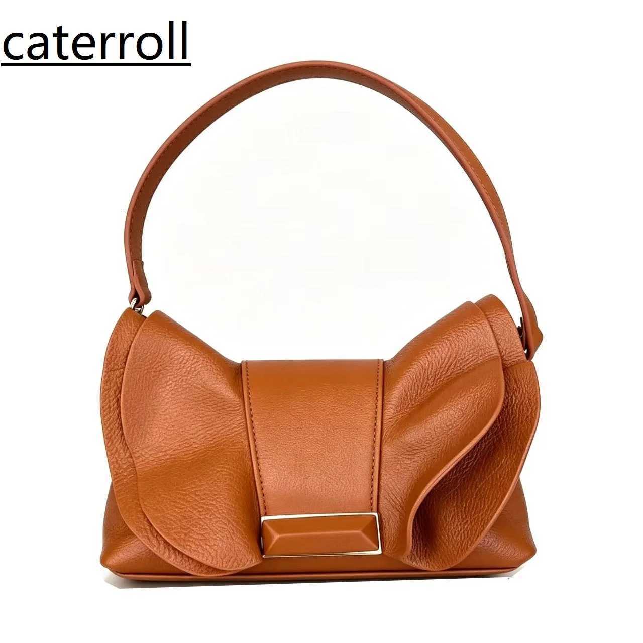 Evening Bags Totes Women Genuine Leather Shoulder Bag Elegant Ruffle Flap Handbag Soft Cow Leather Underarm Bag Fashion Daily Clutch Purse H261016