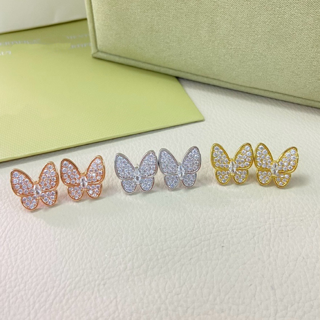 Designer Jewelry vanly Butterfly earrings for women, full of diamonds, simple, elegant, classic earrings, Valentine's Day gift