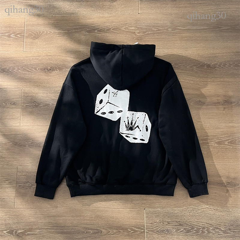 Stusyshirt Hoodie Men Designer High Quality American Hip Hop Trend Soft Cotton Pullover Letter Graphic Print Stussytity Sweatshirts Street Stud Blac