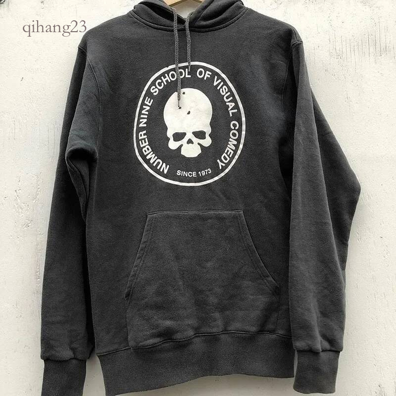 Brother Number Nine Men's Hoodies Designer Skull Printed Cotton Hoodies Women Hip Hop Rock Vintage Sweatshirts School Opening Season Top Gothic