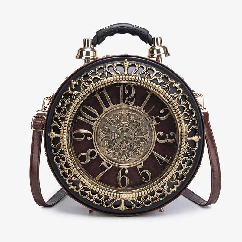 Evening Bags Totes Creative Clock Handbag 2025 New Style Fashionable and niche Design Sense Single-Shoulder Crossbody Bag H261016