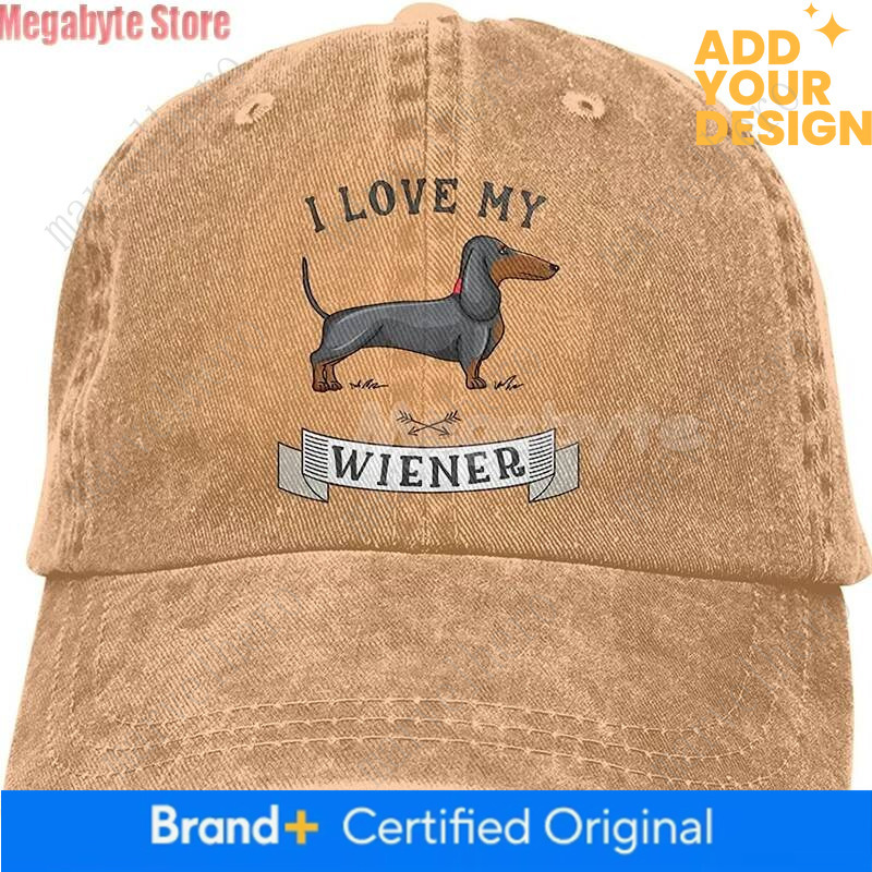 Dachshund Weiner Dog Hat Funny Black Baseball Cap Men Women Adjustable Trucker Fashion Washed Denim Caps For Outdoor