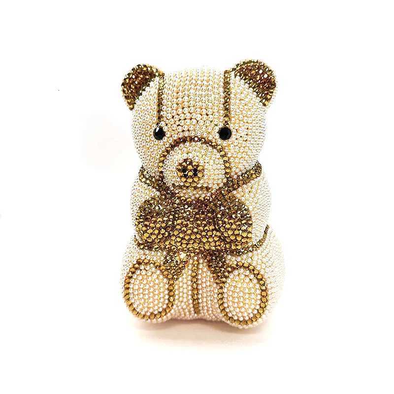 Evening Bags Bridal wedding party women evening party bag animal cute lovely Teddy bear top quality clutches elegant classical crystal purses H26101