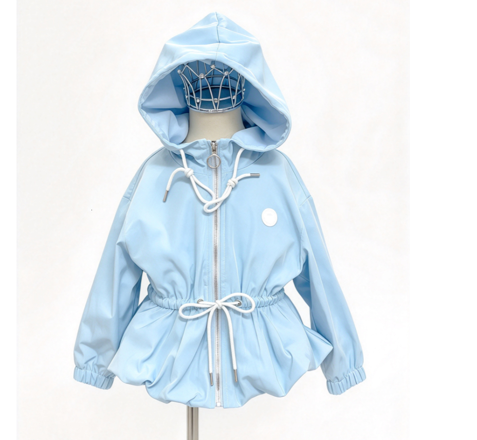 Baby Waist-shrinking Tench Tench Coats Coats Design New Child Jacket Kids Designer Clothes Spring Girl Windbreaker Autumn Boy Outwear