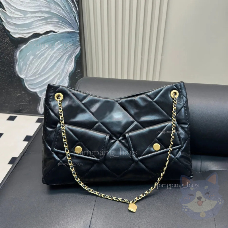 designer bag chan bag Shoulder bag cc bag Hasp woc Fortune Bag High quality With box Bag Plaid Flap Caviar Handbag Leather Double Letter Gold Buckle