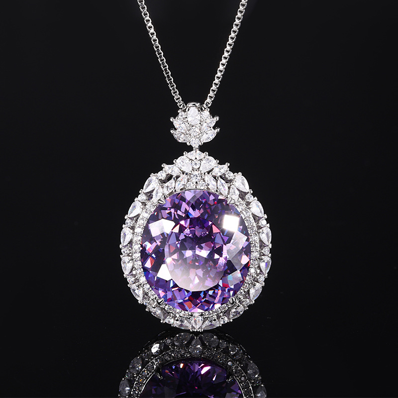 925 sterling silver designer jewelry zircon necklace women's gold-plated simulation bird's nest cut retro light luxury pendant