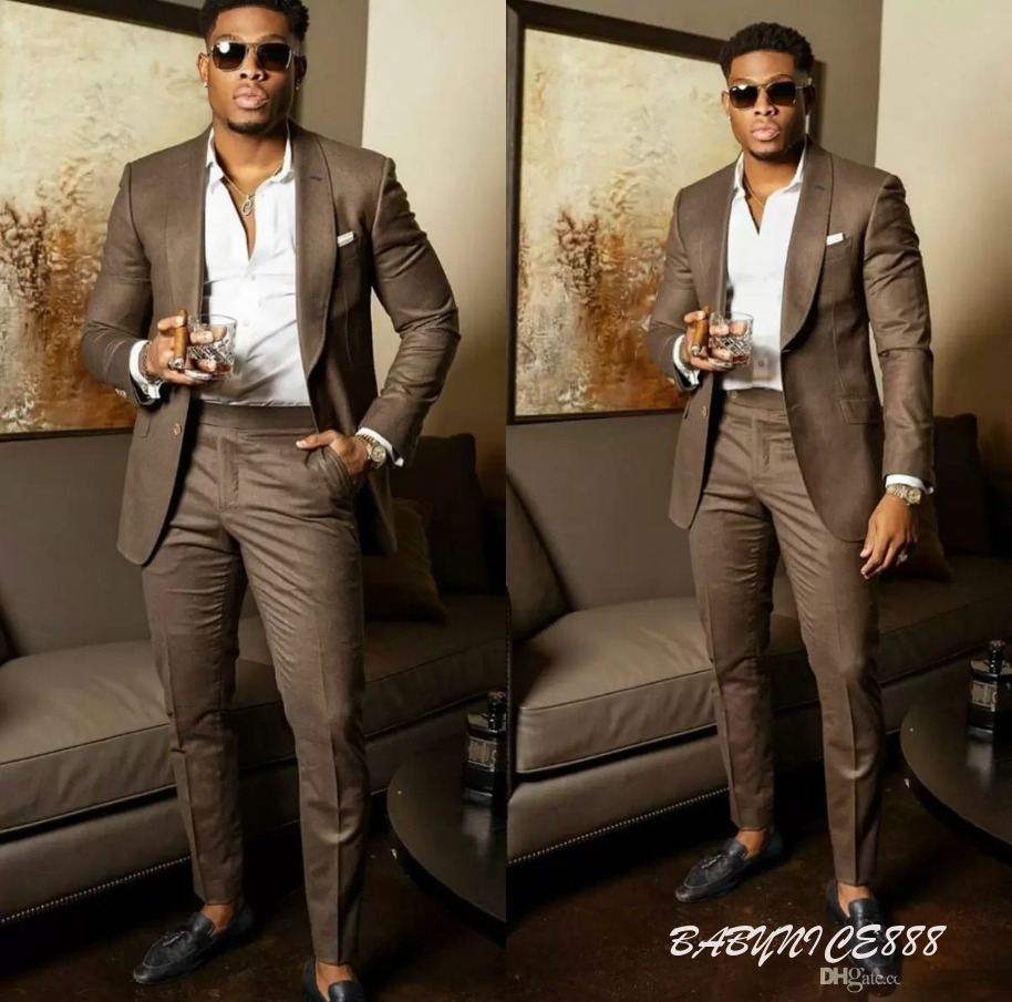 New Wedding Mens Suits Slim Fit Bridegroom Tuxedos For Men Two Pieces Groomsmen Suit Blazer Formal Prom Business Jackets Pants BS0119