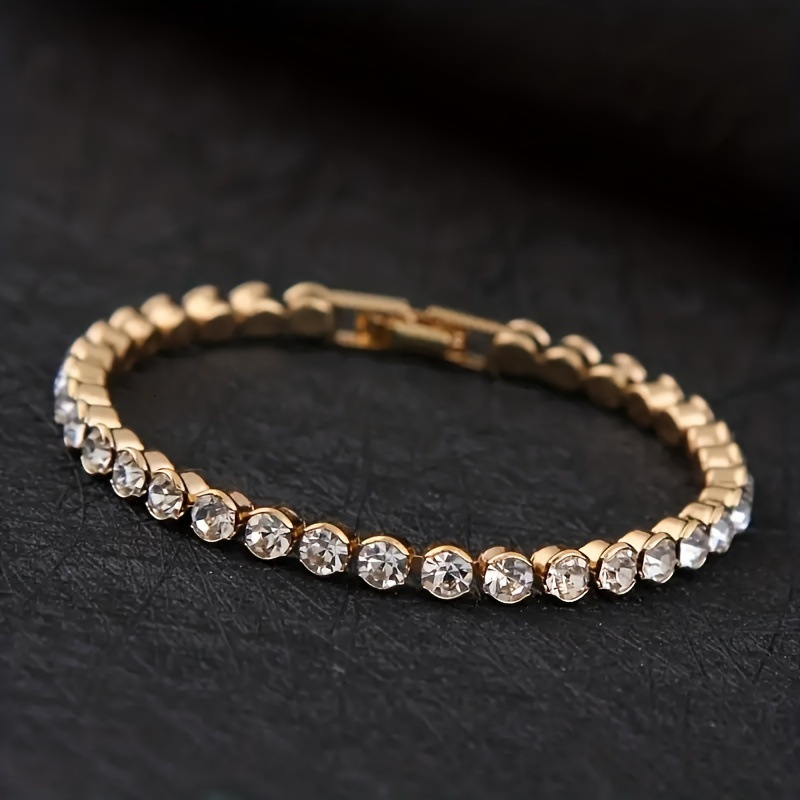 New European And American Fashion Hot-Selling Luxury Sparkling Diamond Bracelet For Women, Dazzling Shiny Bracelet, Cross-Border Jewelry Manufacture