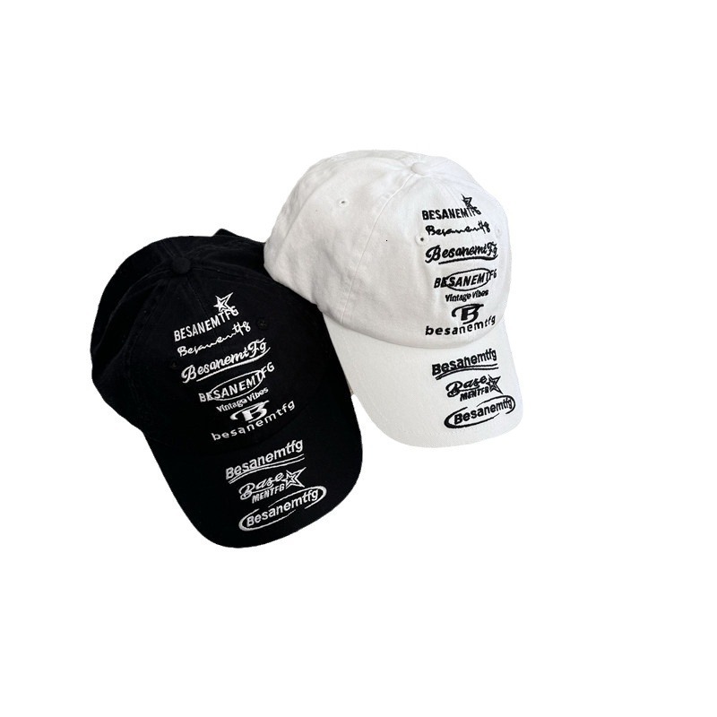 Unique Personality NonColliding Trendy Brand High Street Letter Soft Top Baseball Men Retro HipHop Cool Duckbill Cap for Women