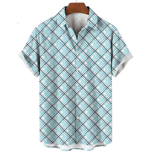 2026 Summer Collection: New European American Style, Plus-Size, Hon Kon-Style Men's Diital Print Casual Short-Sleeved Shirts, Trendy And Free S