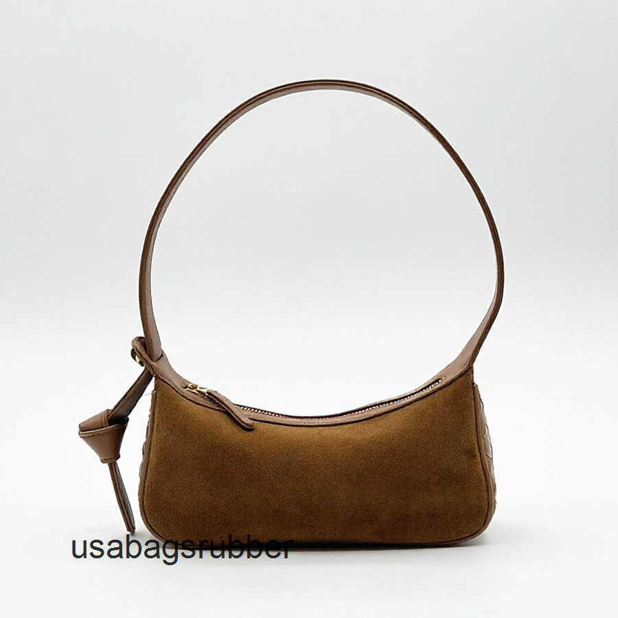 Soft Suede Purse 2026 new suede and cowhide underarm bag for women leather fashion shoulder bag with Curved Crescent Silhouette