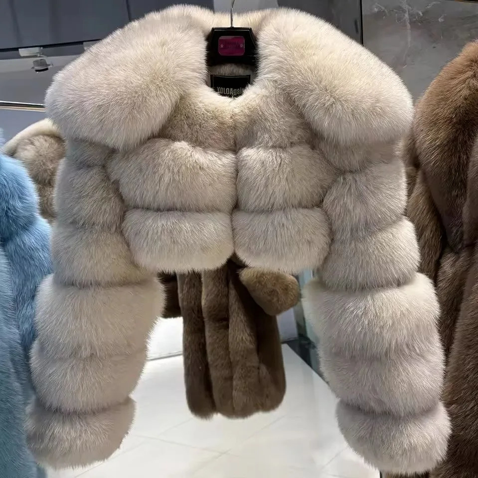 Short Coat Women Faux Fur Fox Coats Jackets Turn Down Collar Coat Thick Y2k Streetwear Jacket Work Outerwear Autumn Winter 261015