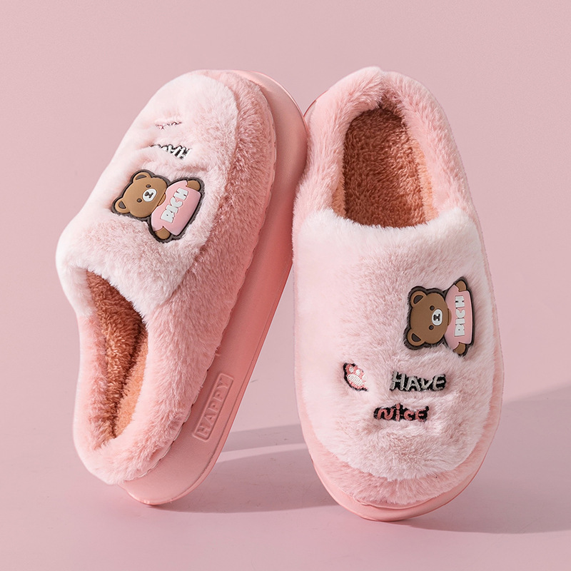Thicken Warm Long Plush for Women Winter 2026 Chunky Platform Fluffy Furry Fur Slippers Couple Plus Size Indoor Shoes ddmykukumalu