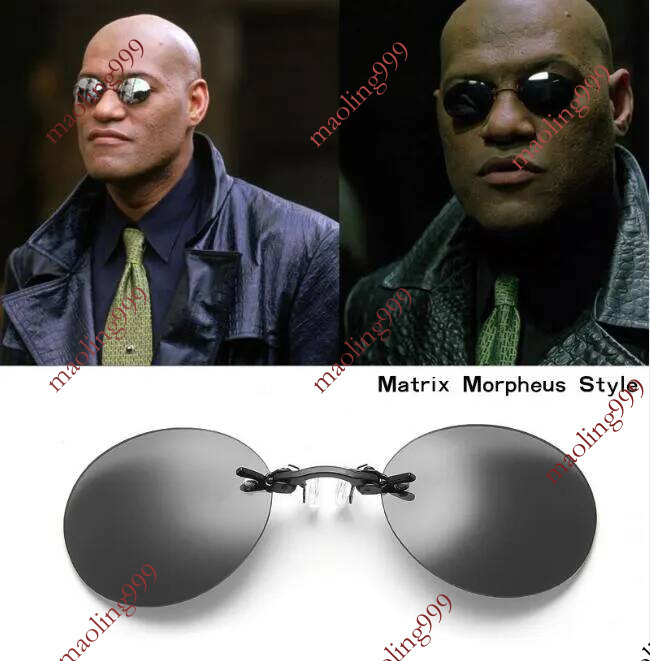 Oval Fashion Metal Sunglasses Clip on Nose Retro Hackers Empire Mini Eyeglasses Vintage Sun Glasse Clips for Men and Women L26