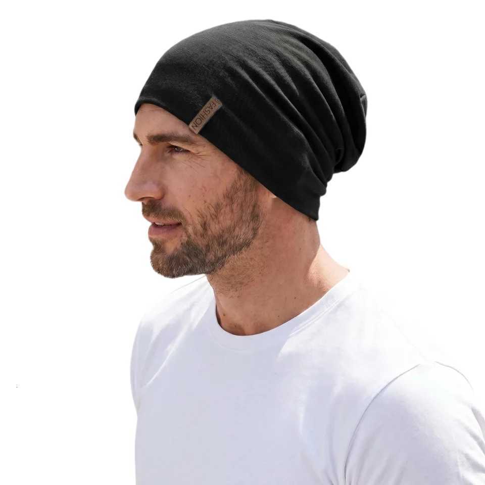 Beanie/Skull Caps Unisex Soft Slouchy Beanie Hat Casual Stretch Baggy Skull Cap Lightweight Sleep Headwrap Daily Wear Running Cycling Turban HatT261