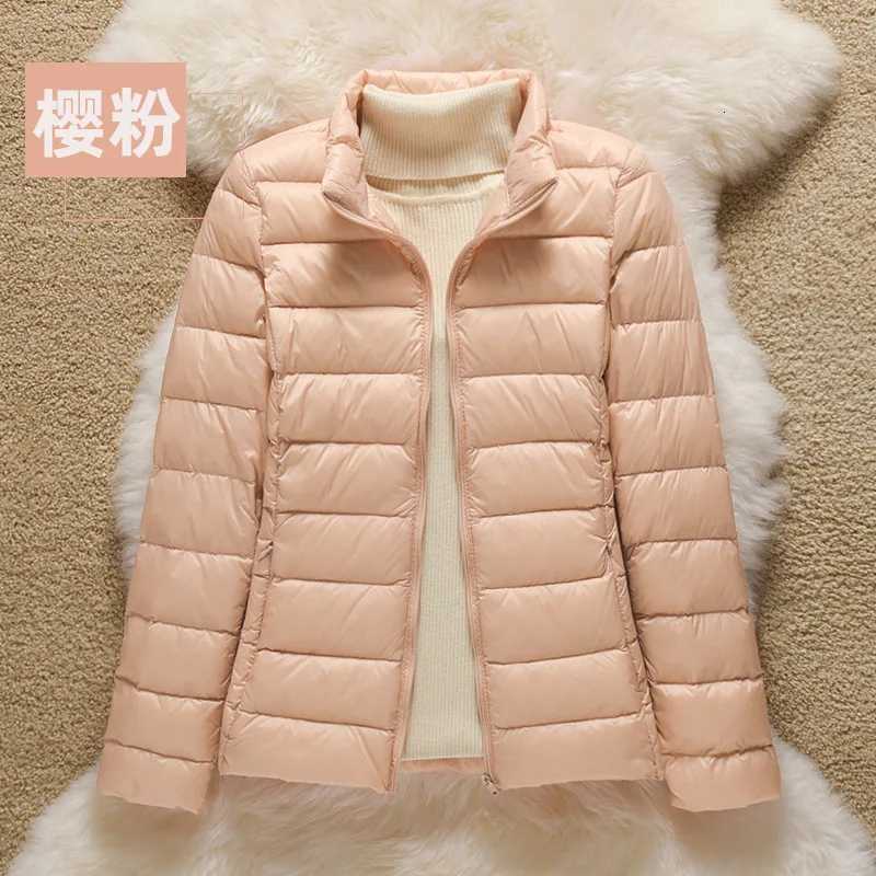 Women's Down Parkas Down Coats Women's new standing collar lightweight down jacket women thin autumn winter inner lining fashionable short