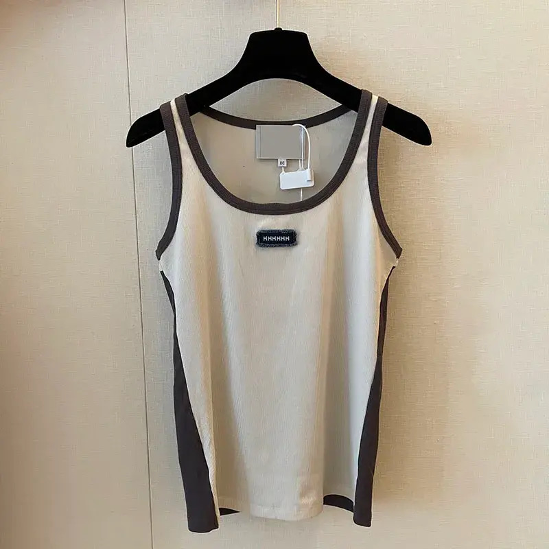Women Outerwear Tank Top Women Color Block Tank Tops Designer ladies sleeveless Summer Comfort Breathable Ribbed Vest Fitness Sports Sleeveless Sing