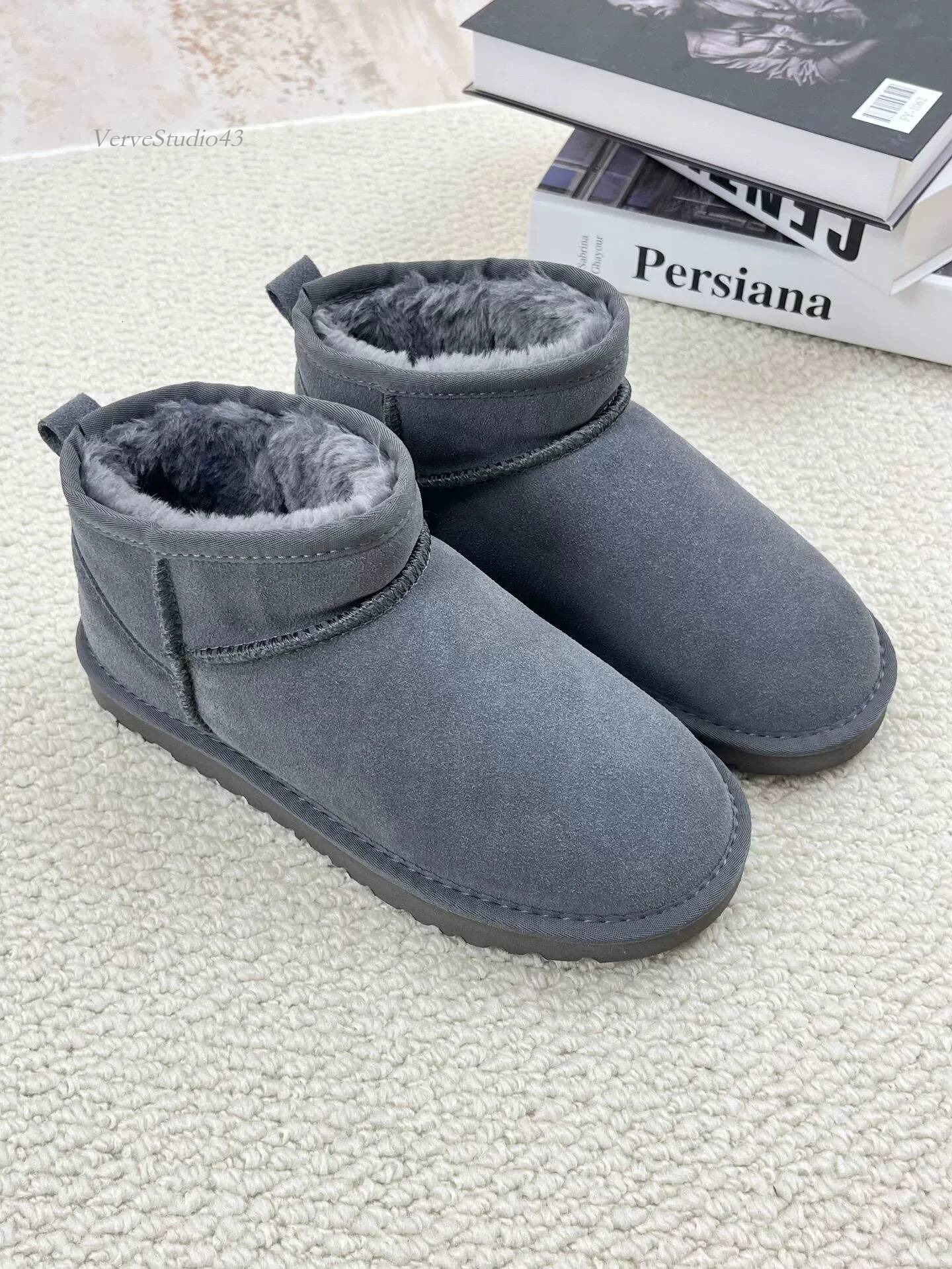 Designer Women Ultra Mini Slippers Boots uggswomens Slides Platform Shoes Snow Boot Classic Leather Chestnut Winter Fluffy Boot Fur ccc