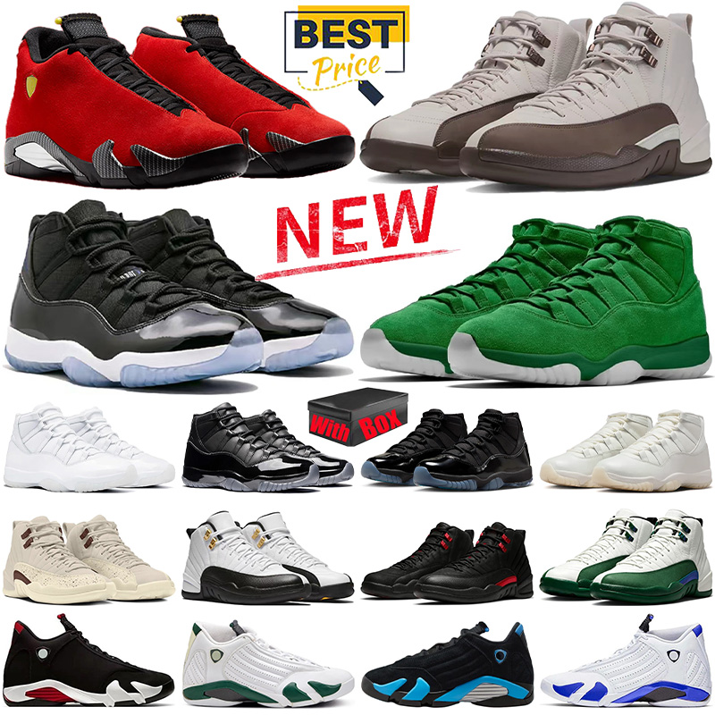 Baskets de créateurs 11s 12s 14s Green Screen Space Jam Gamma Blue Fireside Forest Green Chaussures de basket-ball Chaussures de sport Baskets Ho