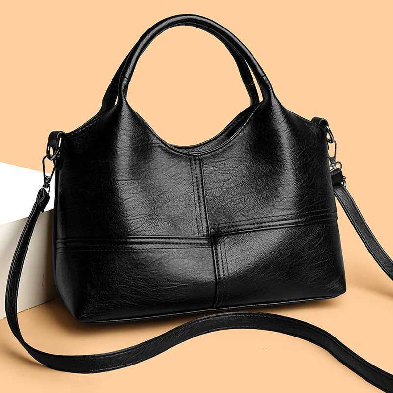 Evening Bags Vintage Faux Leather Tote Bag Fashionable Women's Shoulder Bag Top Handles Casual Crossbody Bag Daily Commuter Handbags H261016