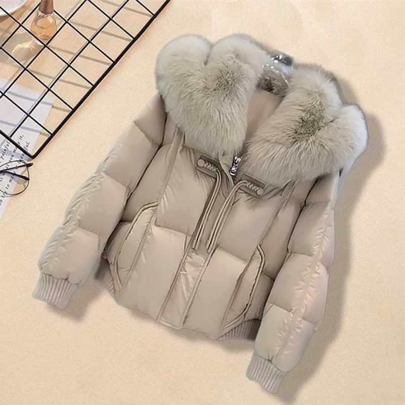 Women's Down Parkas Korean Fashion Female Ultra Light Warm Coat 2024 New Loose Ladies Cropped Jacket Winter Woman Parka OvercoatT261017