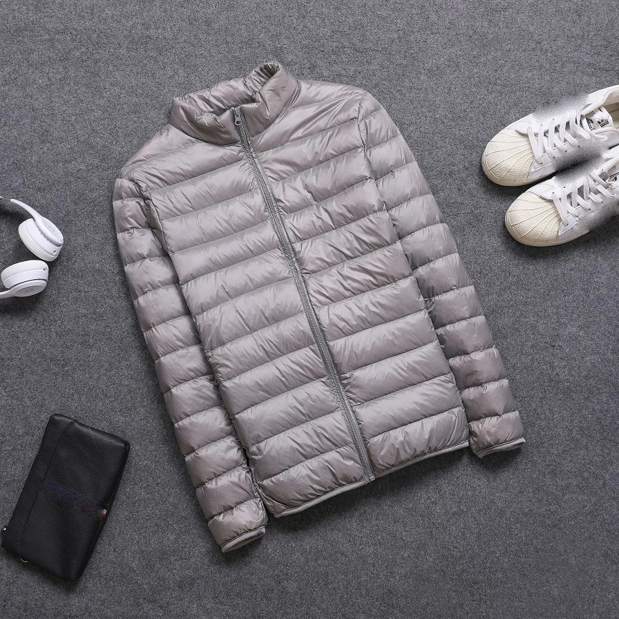 Autumn Winter Light Down Jacket Men's Fashion Hooded Short Large Ultra-thin Lightweight Youth Slim Coat Down Jackets 261016